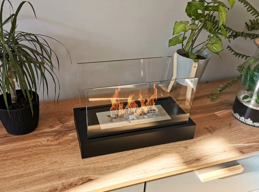 Biofireplace freestanding Home black structural matte