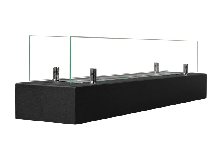 Biofireplace freestanding with glass 700 black matte