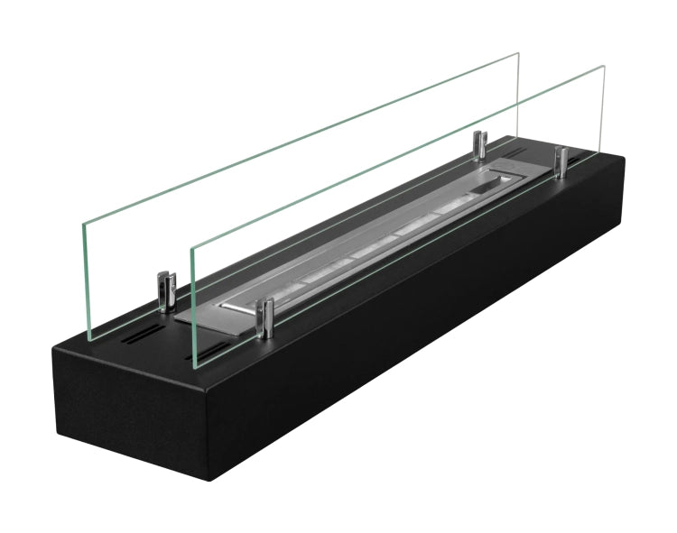 Biofireplace freestanding with glass 700 black matte