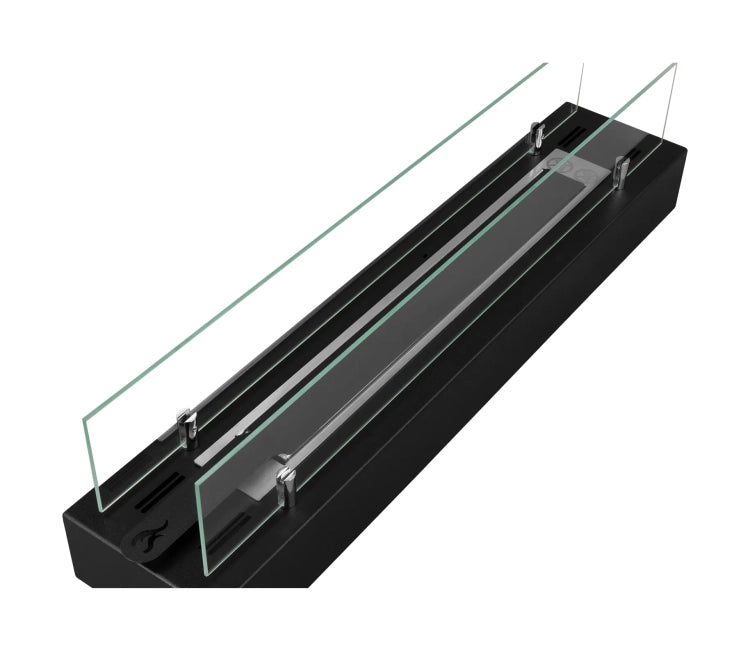 Biofireplace freestanding with glass 700 black matte